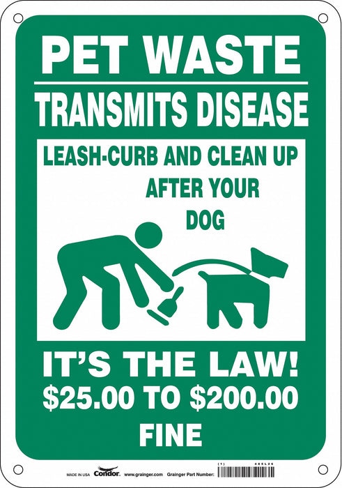 Safety Sign 10 in x 7 in Polyethylene