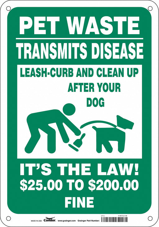 Safety Sign 10 in x 7 in Polyethylene