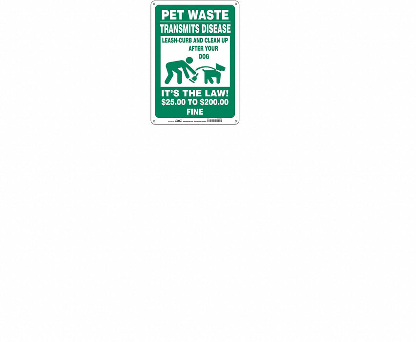 Safety Sign 14 in x 10 in Polyethylene