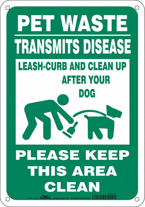 Safety Sign 10 in x 7 in Aluminum