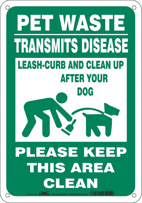 Safety Sign 10 in x 7 in Polyethylene