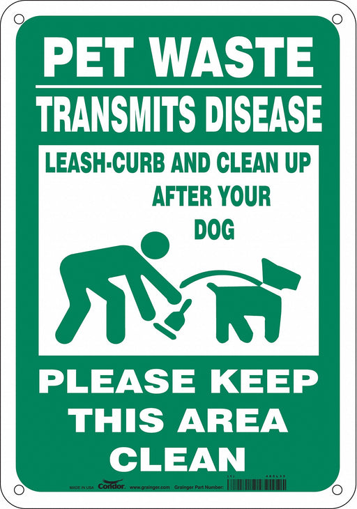 Safety Sign 10 in x 7 in Polyethylene