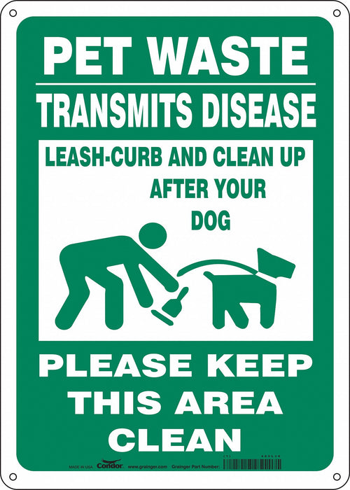 Safety Sign 14 in x 10 in Polyethylene