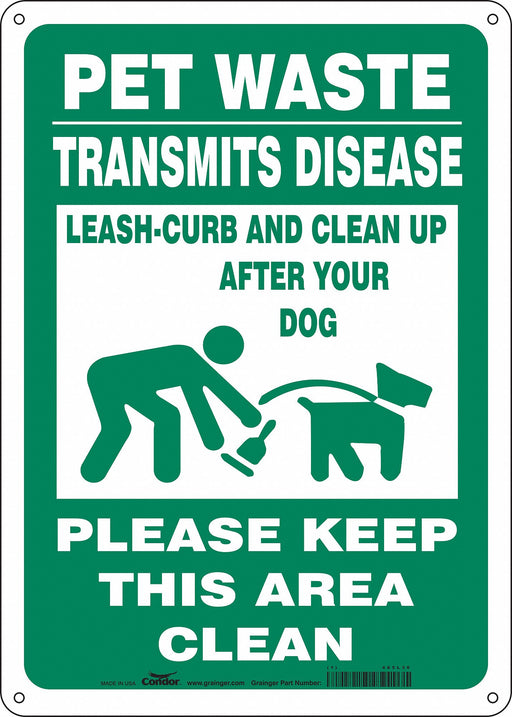 Safety Sign 14 in x 10 in Polyethylene