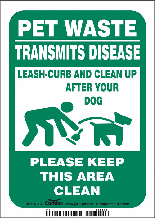 Safety Sign 7 in x 5 in Vinyl