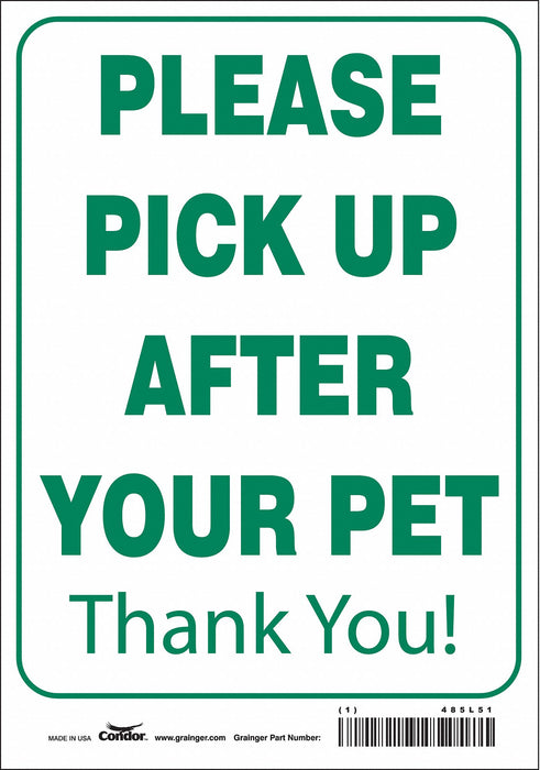 Safety Sign 10 in x 7 in Aluminum