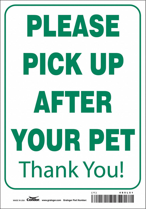 Safety Sign 10 in x 7 in Aluminum