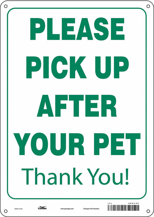 Safety Sign 14 in x 10 in Aluminum