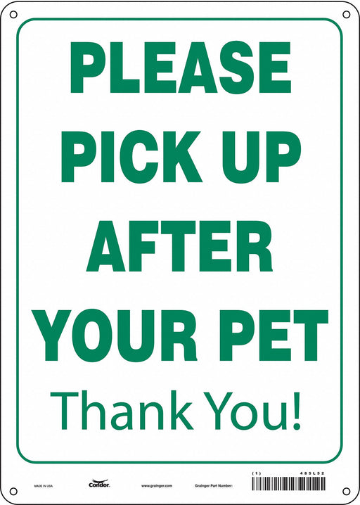 Safety Sign 14 in x 10 in Aluminum