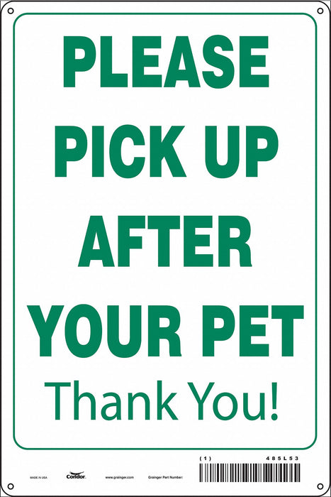 Safety Sign 18 in x 12 in Aluminum