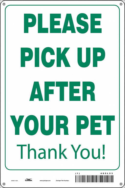 Safety Sign 18 in x 12 in Aluminum