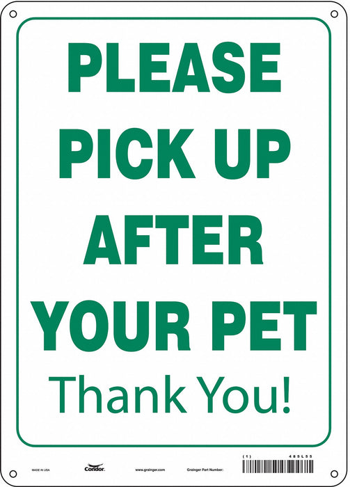 Safety Sign 14 in x 10 in Polyethylene
