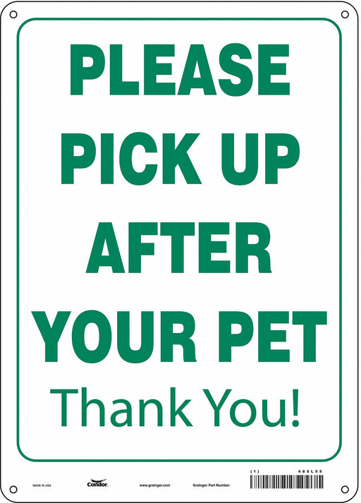 Safety Sign 14 in x 10 in Polyethylene
