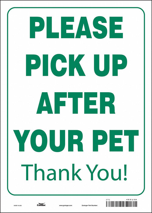 Safety Sign 14 in x 10 in Vinyl