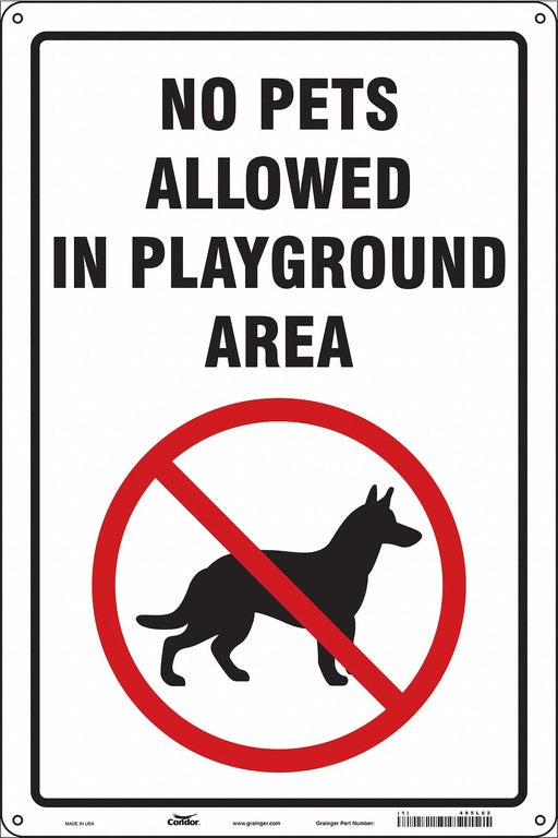 Safety Sign 18 in x 12 in Aluminum