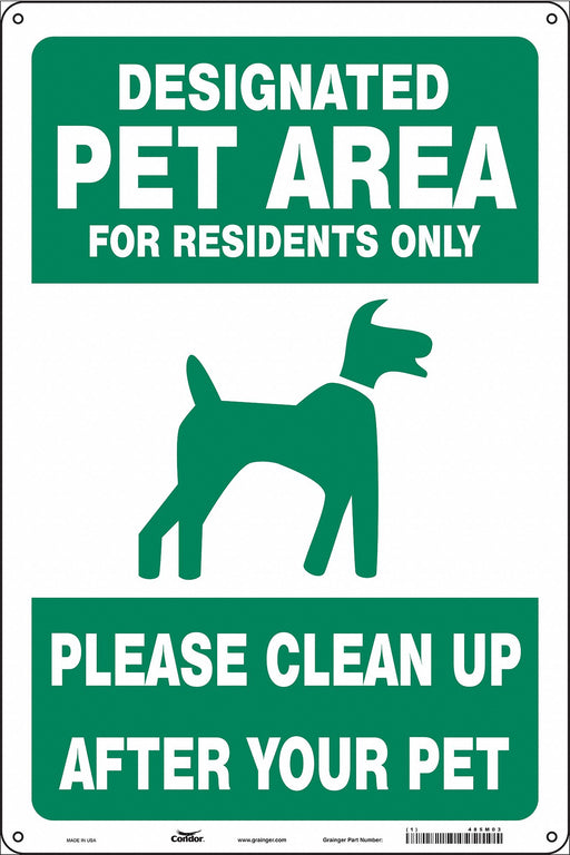 Safety Sign 18 in x 12 in Aluminum