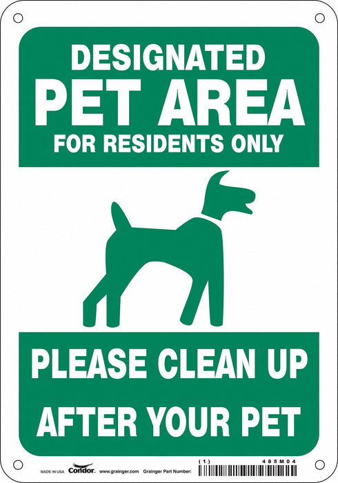 Safety Sign 10 in x 7 in Polyethylene