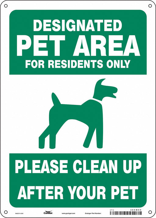 Safety Sign 14 in x 10 in Polyethylene