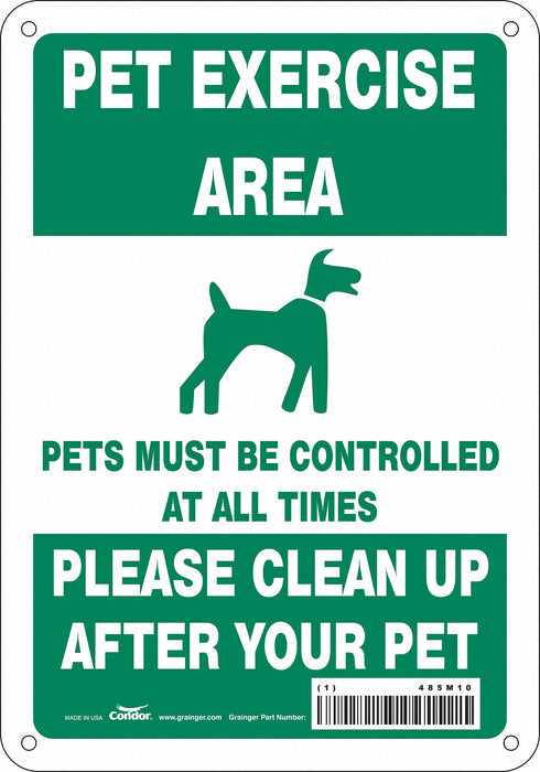 Safety Sign 10 in x 7 in Aluminum