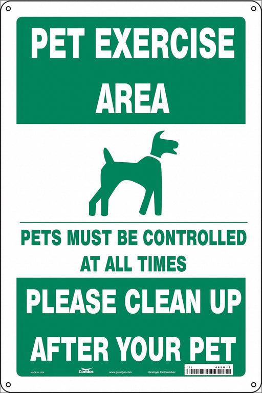 Safety Sign 18 in x 12 in Aluminum