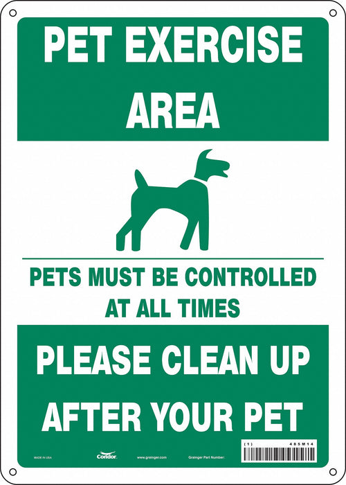 Safety Sign 14 in x 10 in Polyethylene