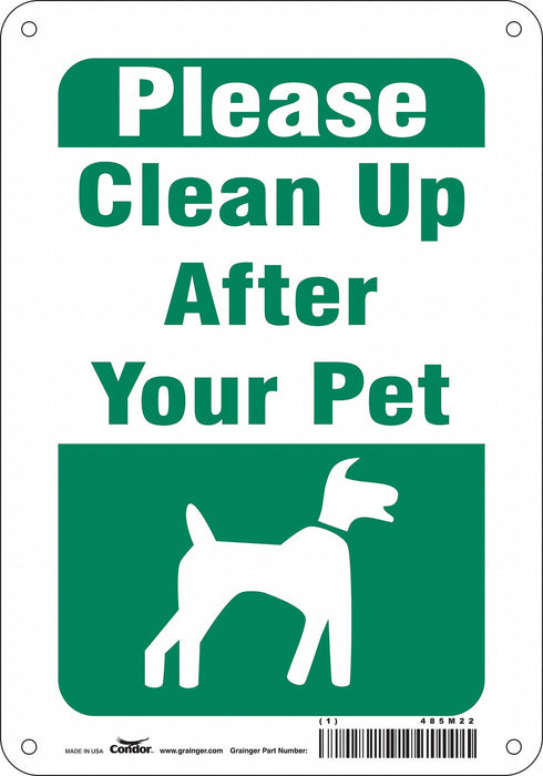 Safety Sign 10 in x 7 in Polyethylene