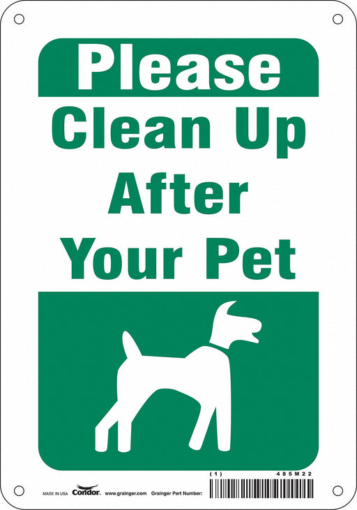 Safety Sign 10 in x 7 in Polyethylene