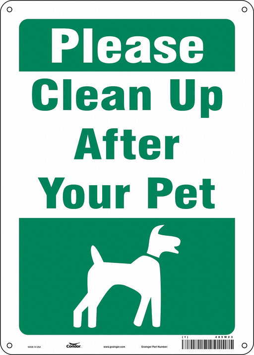 Safety Sign 14 in x 10 in Polyethylene
