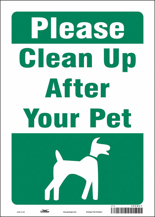 Safety Sign 14 in x 10 in Vinyl