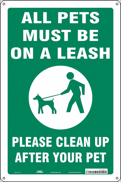Safety Sign 18 in x 12 in Aluminum