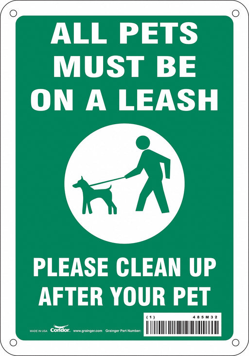 Safety Sign 10 in x 7 in Polyethylene