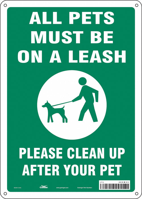 Safety Sign 14 in x 10 in Polyethylene