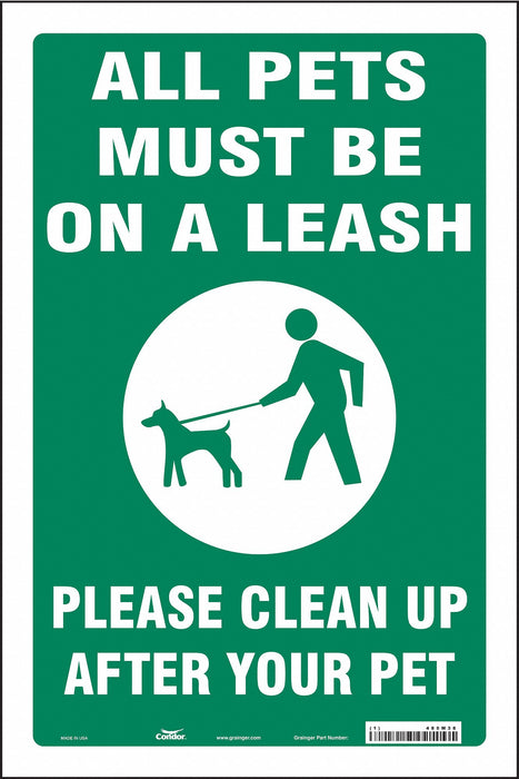 Safety Sign 18 in x 12 in Vinyl
