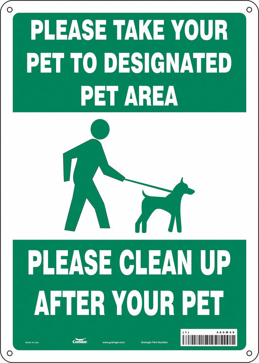 Safety Sign 14 in x 10 in Aluminum