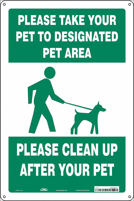 Safety Sign 18 in x 12 in Aluminum