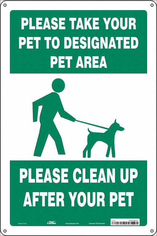 Safety Sign 18 in x 12 in Aluminum