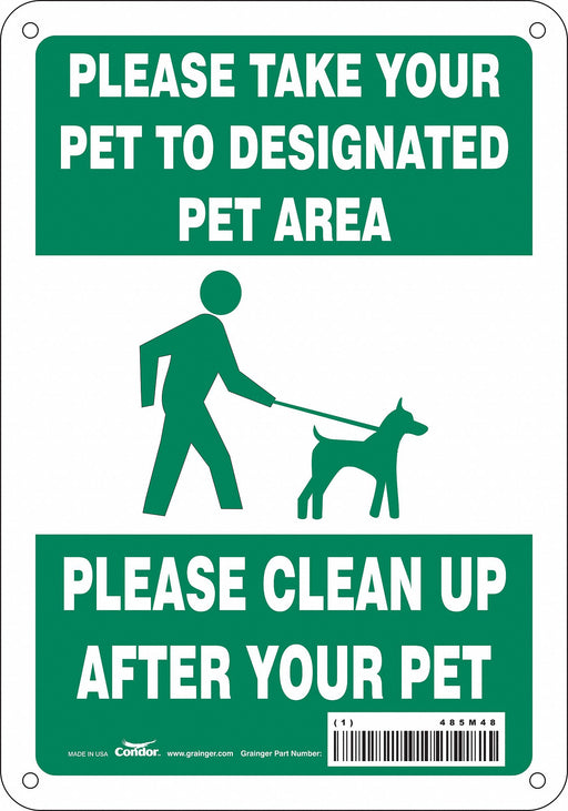 Safety Sign 10 in x 7 in Polyethylene