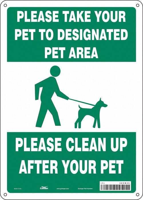 Safety Sign 14 in x 10 in Polyethylene