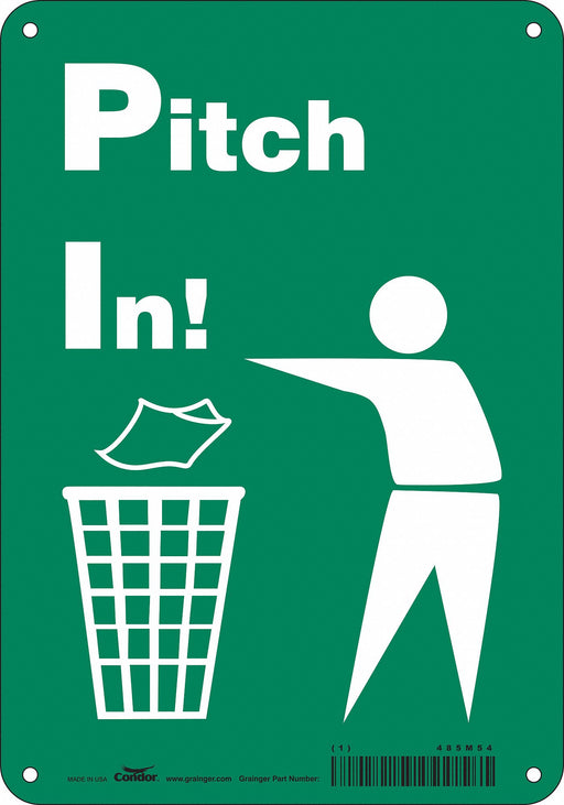 Safety Sign 10 in x 7 in Aluminum