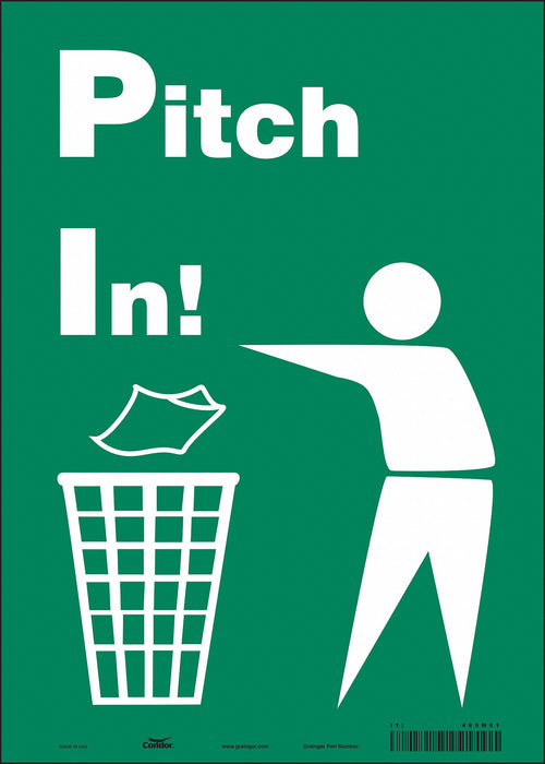 Safety Sign 14 in x 10 in Vinyl