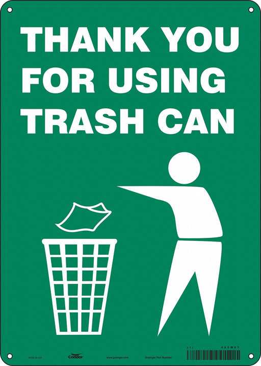 Safety Sign 14 in x 10 in Polyethylene