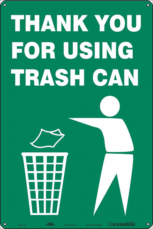 Safety Sign 18 in x 12 in Polyethylene