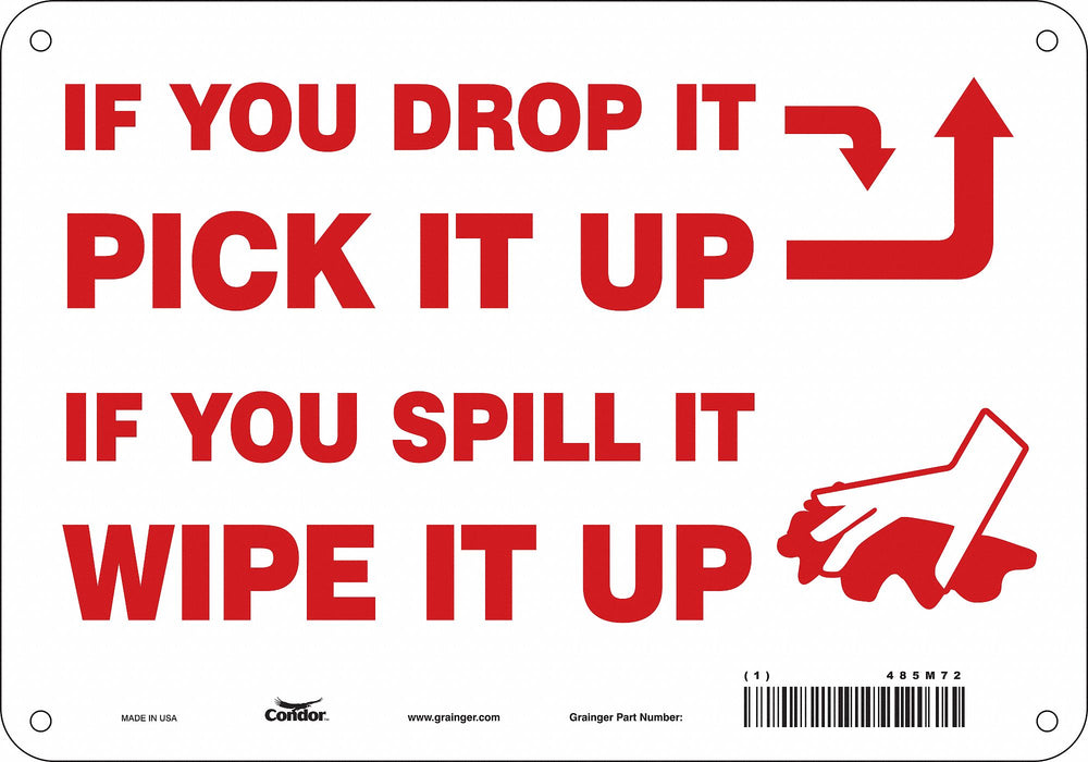 Safety Sign 7 in x 10 in Aluminum