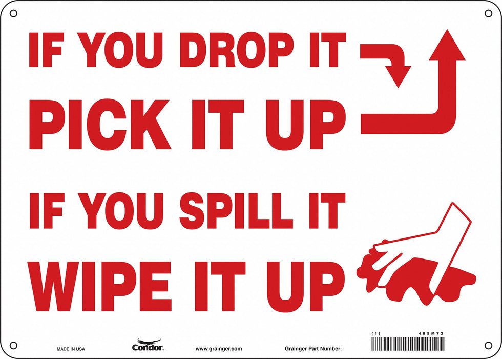 Safety Sign 10 in x 14 in Aluminum