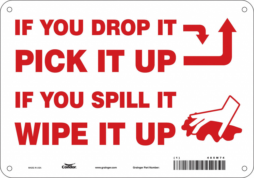 Safety Sign 7 in x 10 in Polyethylene