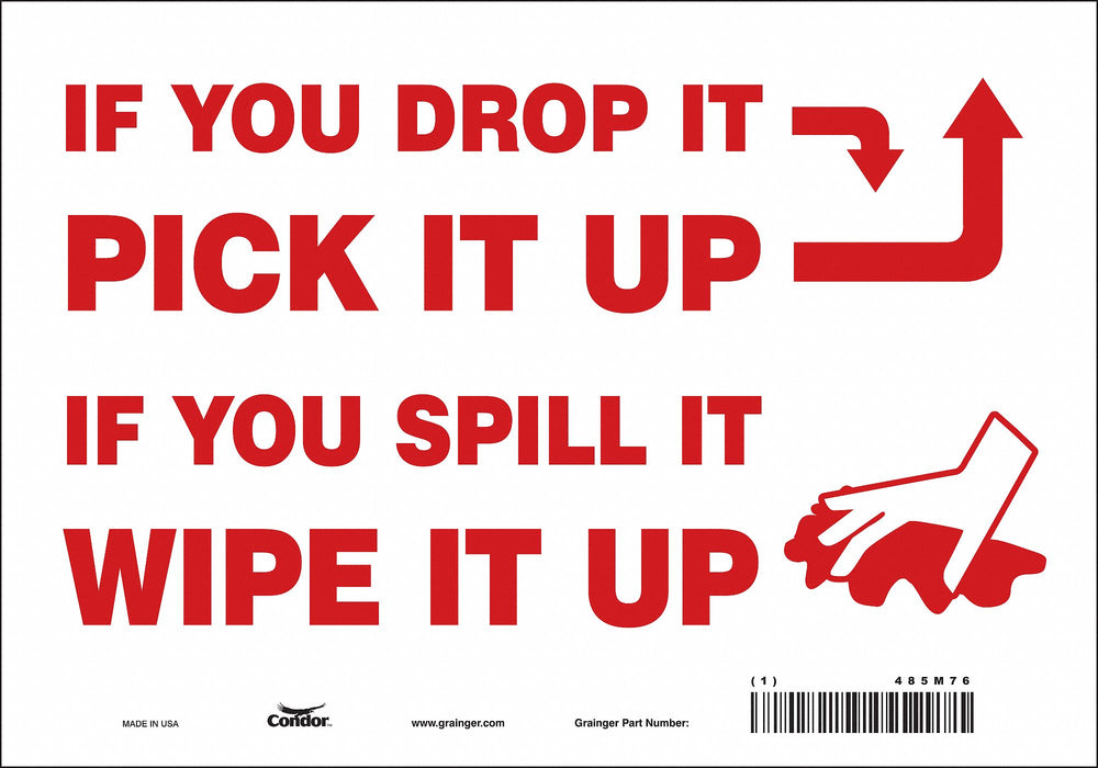 Safety Sign 7 in x 10 in Vinyl