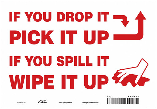 Safety Sign 7 in x 10 in Vinyl