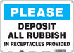 Safety Sign 10 in x 14 in Polyethylene
