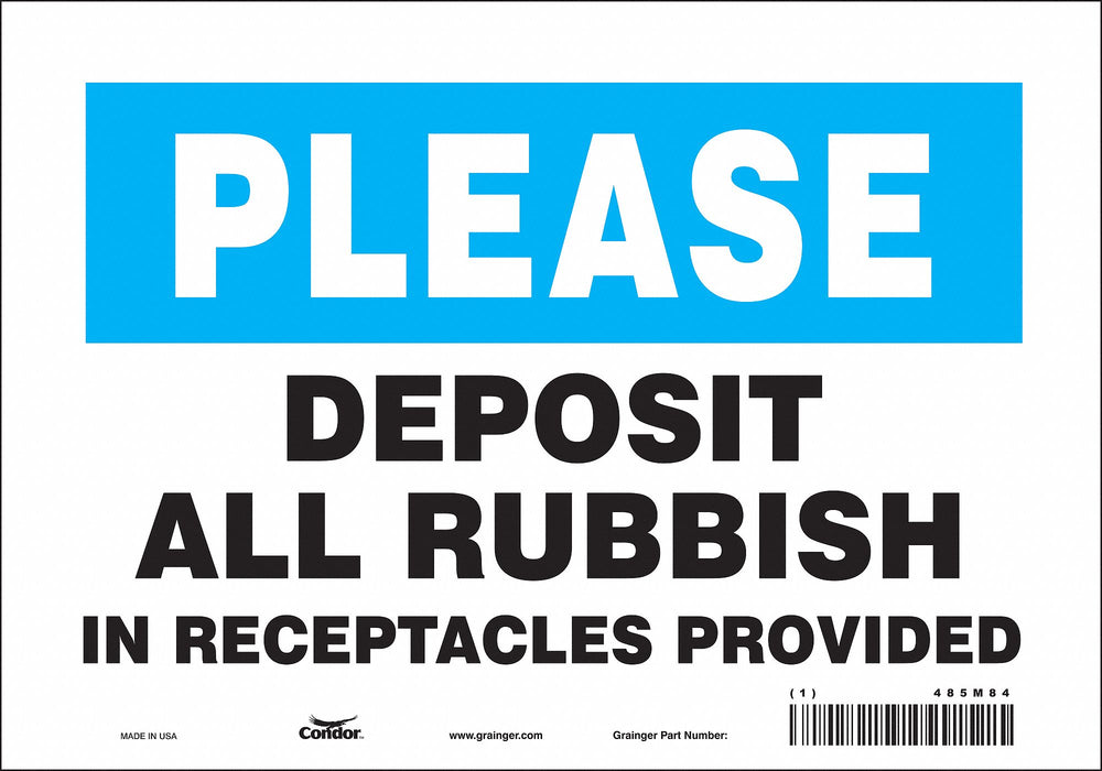 Safety Sign 7 in x 10 in Vinyl