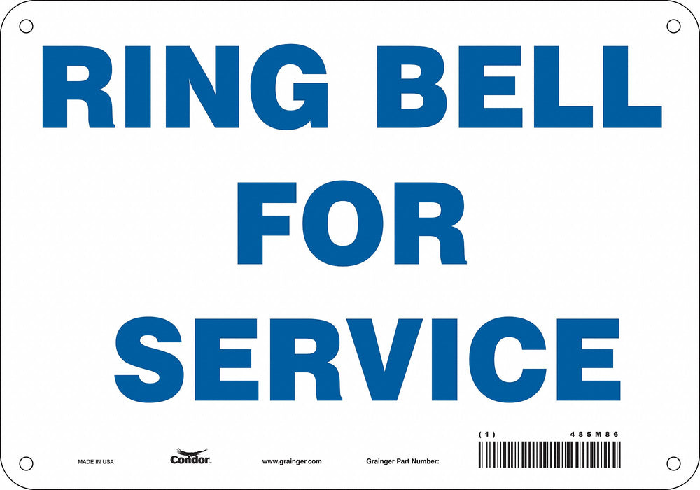 J9841 Safety Sign 7 in x 10 in Aluminum